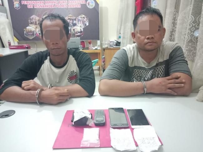 Dua Pelaku Narkoba di Tangkap Saat Bawa Shabu dari Pekanbaru ke Rohul