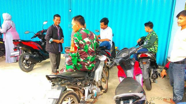 BABINSA HIMBAU PARA PEMUDA UNTUK TIDAK BALAP LIAR DALAM RANGKA TMMD KE 105 KODIM 0313/KPR