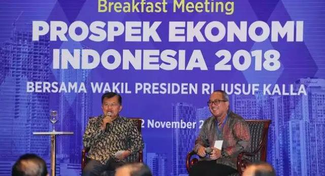 Didepan Wartawan, JK Optimis Prospek Ekonomi Indonesia Lebih Baik
