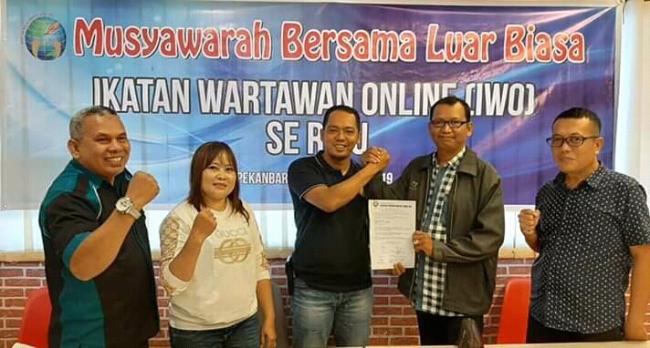 Ketua IWO Riau Baru Kavillah Terpilih Secara Aklamasi 
