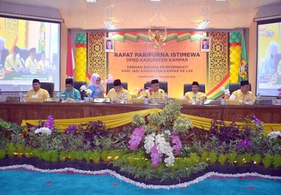 DPRD Kampar Gelar Rapat Paripurna Istimewa HUT 70 Kabupaten Kampar