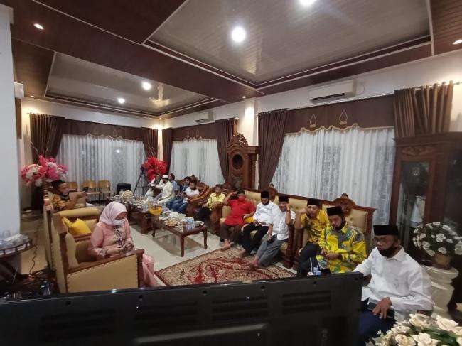 Keluarga Besar DPD Golkar Kampar Ikuti Halal Bihalal Virtual se-Provinsi Riau