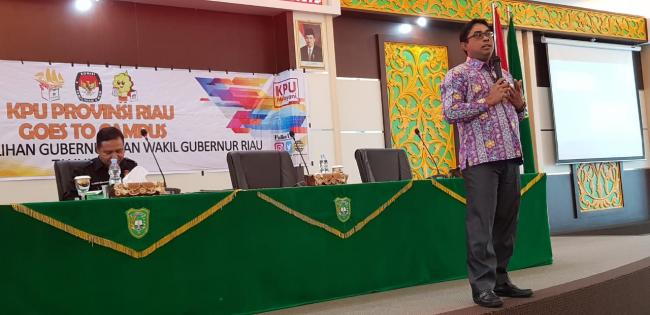 Goes to Campus, KPU Sosialisasikan Pilgubri ke Mahasiswa UIR