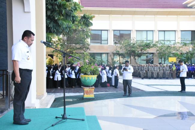 Masuki Tahun 2019, Plt. Bupati Kampar Ajak Tingkatkan Etos dan disiplin Kerja.