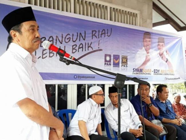 Syamsuar Bakal Calon Gubernur Riau Sambangi Tim Pemenangan di Kab. Bengkalis