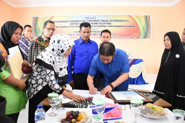 PT SPS Sepakat MOU, Serahkan Pengelolaan 18 Hektar Kebun Untuk Masyarakat Desa Pulau Birandang
