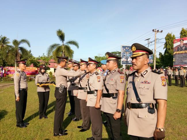 Kapolres Kampar Pimpin Upacara Sertijab Waka Polres, Kapolsek Siak Hulu dan Kapolsek Tapung
