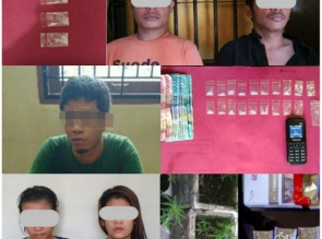 Polres Kampar Kembali Gebrak Pelaku Narkoba, 5 Tersangka Diciduk di 3 Lokasi Dalam Sehari