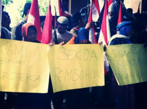 Demo Dikantor Bupati Masyarakat Sebut Sekda Kampar Pembohong