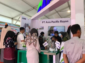 Iven Riau Expo 2019, APR Memperkenalkan Serat Kayu Menjadi Serat Benang