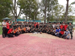 PT RAPP Latihan Bersama Dengan Prajurit Kodim 0313/KPR Dalam Penanggulangan Karhutla