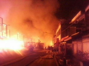 Perkampungan China Town di Siak Ludes Terbakar di Lalap Si Jago Merah