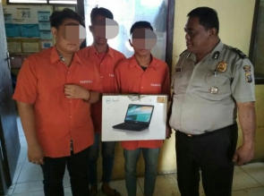 3 Pelaku Pencurian 7 unit Laptop Madrasah Al islam Rumbio Diringkus Polsek Kampar 