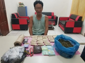 Tangkap Pelaku Narkoba di Desa Pantai Cermin Tapung, Petugas Temukan 0,6 Kg Daun Ganja Kering