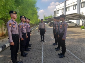Tingkatkan Pelayanan, Dit Samapta Polda Banten Jamin Keamanan Kantor KPU Provinsi Banten
