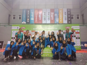 Tim Putri UIR Raih Juara di Liga Mahasiswa Futsal Palembang