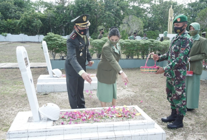 Kodim 0313/KPR Gelar Upacara Ziarah Nasional Dalam Rangka HUT TNI Ke-75 Tahun 2020
