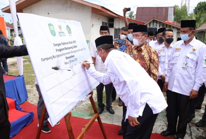 Pertama Di Riau, Program Kampung Zakat Bungaraya di Luncurkan