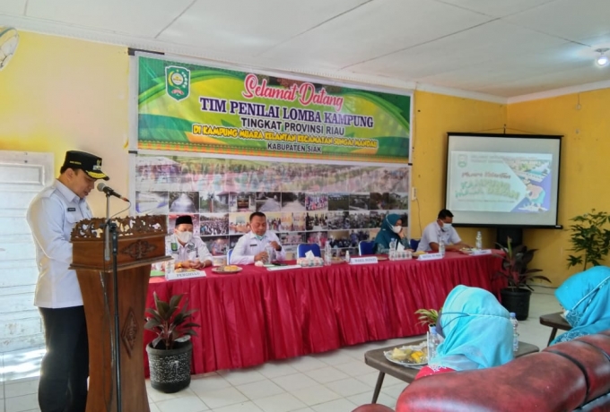 Desa Muara Kelantan Wakili Siak di Tingkat Provinsi, Wabup Husni, Ini Sebagai Motivasi