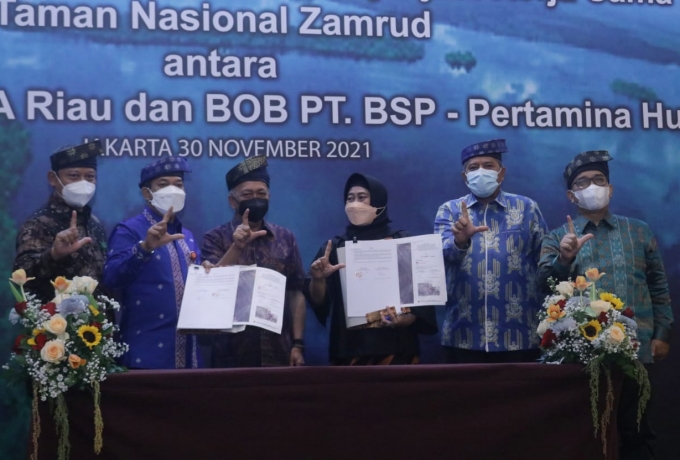 PKS - BOB PT BSP-Pertamina Hulu dan BBKSDA Riau, Upaya Tingkatkan Produksi Migas Nasional