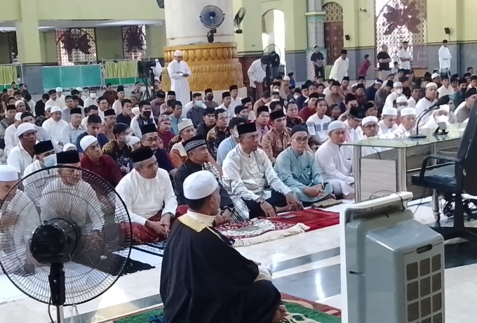 Momen Idul Adha Kali Ini Dandim 0313/KPR Sholat bersama Forkopimda Kabupaten Kampar