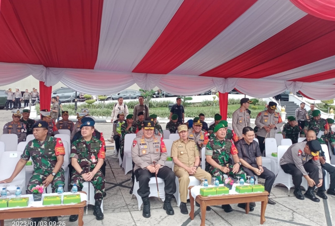 Pengecekan Apel Gelar Pasukan Pengamanan VVIP Kunker Presiden RI di Wilayah Provinsi Riau