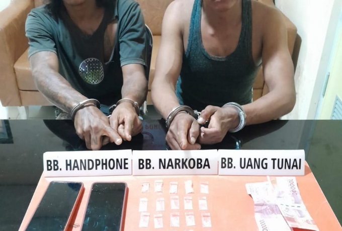 Simpan Narkoba 23 Paket, Dua Pelaku di Ringkus di Dusun Pematang Kulim