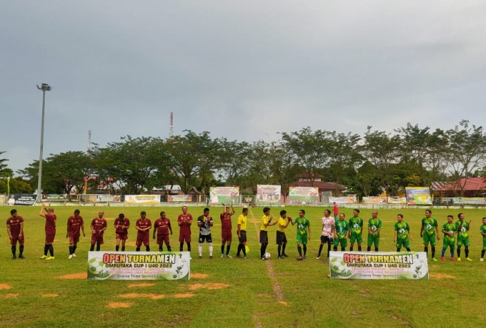KODIM 0313/KPR Ikuti Turnamen Sepakbola OMPUTAKA CUP I TA. 2023 di Bangkinang
