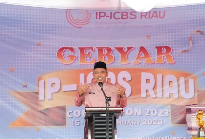 Kamsol Hadiri Penutupan Gebyar Internasional Program IP-ICBS Riau di Desa Kubang Jaya 