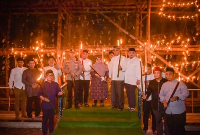 Festival Lampu Colok di Malam Ramadhan, Lestarikan Budaya Lokal Masyarakat Melayu di Bengkalis 