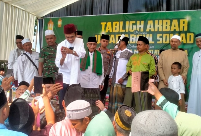 Danramil 01/Bkn Hadiri Tabligh Akbar di Masjid Nurul Huda Bukit Sembilan 