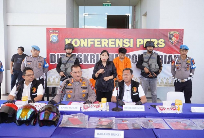 Tiga Komplotan Jambret di 119 TKP di Ringkus Polda Riau