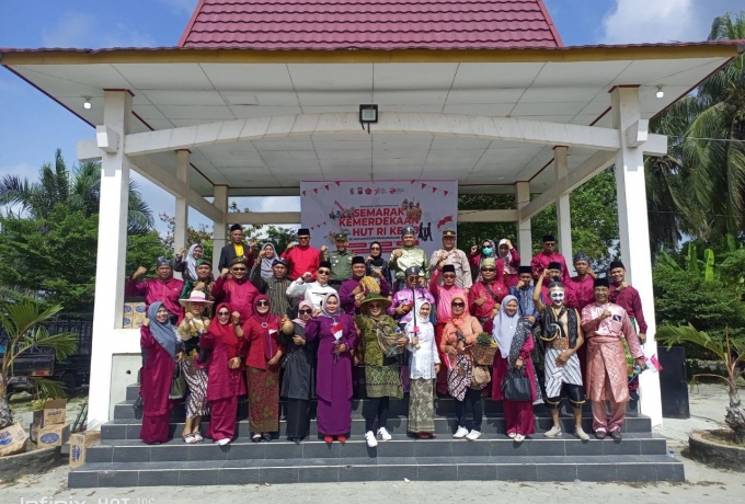 Danramil 04/ PKL Kuras Hadiri Upacara HUT Riau Ke 66