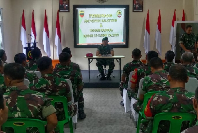 Kodim 0313 Kampar, Selenggarakan Sosialisasi Pembinaan RTRW Pertahanan Darat Guna Kesiapan Operasion
