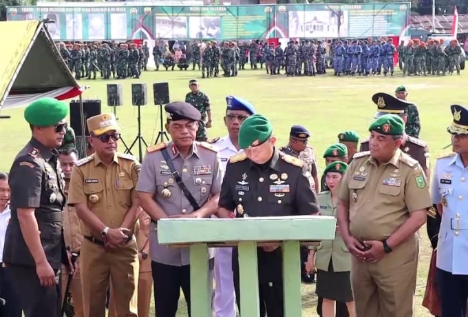 Danrem 031/ WB Pimpin Upacara Peringati Hari Juang TNI AD KE-78, TNI Bersama Rakyat Memajukan NKRI 