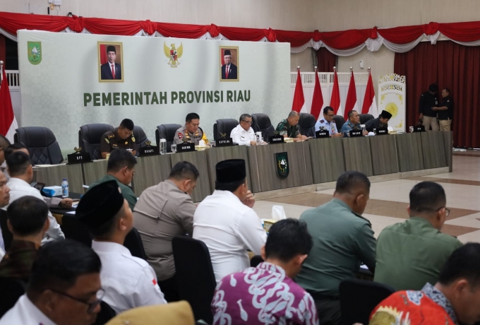 Wabub Siak Husni Rakor Bersama Gubernur Riau, Bahas Sejumlah Isu Seputar Pemilu
