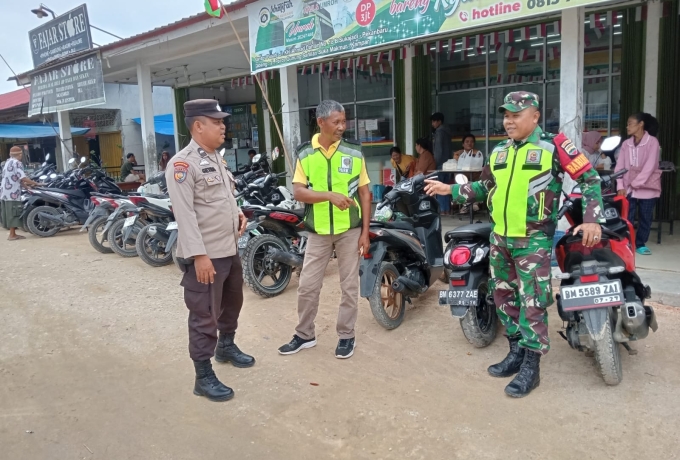 Ciptakan Kondisi Aman Babinsa dan Bhabinkamtibmas Patroli Bersama