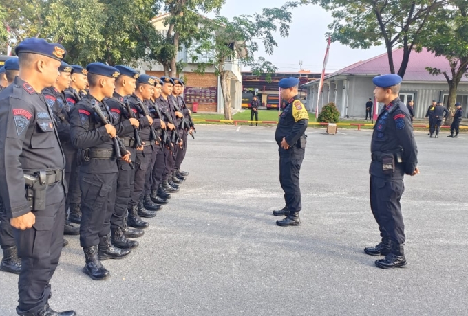 Pam Pilkada 2024 di Provinsi Riau, Brimob Polda Riau BKO Back Up Polres/Ta Polda Riau