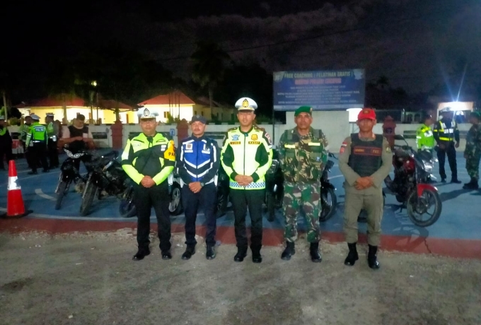 Kodim 0313/Kpr Bersama Polres Kampar Lakukan Patroli dan Penertiban Balap Liar