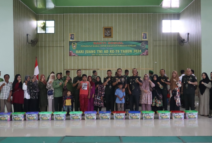 Kodim 0313/KPR Gelar Bakti Sosial Meriahkan Hari Juang Kartika, Tunjukkan Kepedulian TNI 