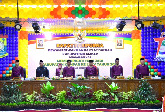 DPRD Kampar Gelar Sidang Paripurna Hari Jadi ke 75 Kabupaten Kampar Tahun 2025