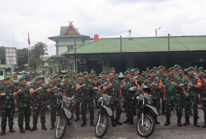 Kementrian Pertahanan Salurkan 40 Unit Motor Untuk Personel Kodim 0313/Kpr