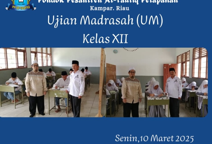 Santri Kelas XII PP. At Taufiq Mengikuti Ujiam Madrasah