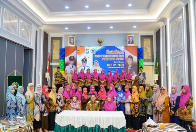DPC PP PAUD Kampar Gelar Sosialisasi PAUD Percontohan Sekaligus Lakukan Rapat Persiapan