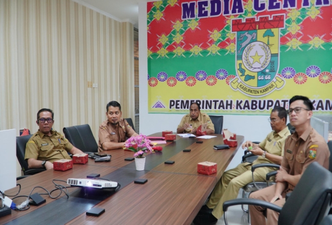 Pemkab Kampar Ikuti RDP Secara Daring dengan Komisi II DPR RI dan Kementerian Terkait