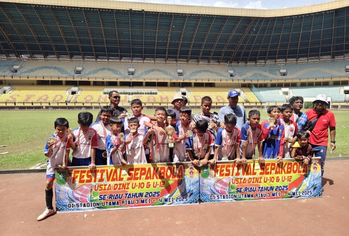 SSB Rumbai Soccer Club Binaan PHR Juara Piala KONI Pusat Zona Riau
