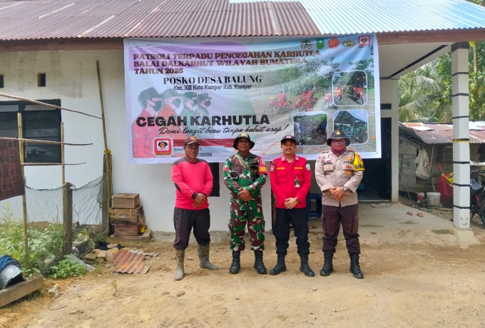 Babinsa Koramil 12 XIII Koto Kampar Gelar Patroli Terpadu Pencegahan Dalkarhutla