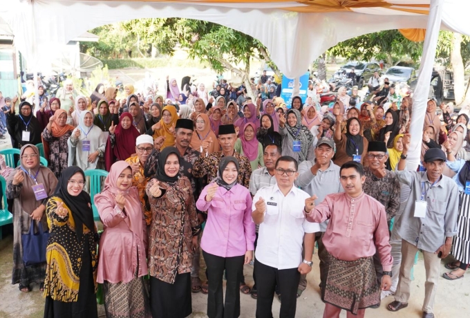 Menuju Indonesia Emas 2045, Giliran Warga Desa Teluk Mega Riau yang Mendapat Sosialisasi Program MBG