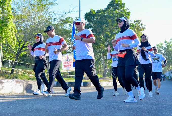Diikuti Ratusan Peserta, Bhayangkara Run 10K di Rokan Hilir Berlangsung Meriah