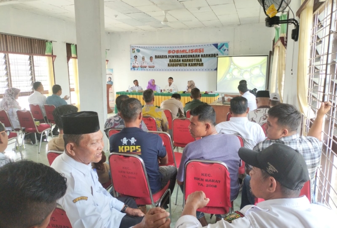 Babinsa Koramil 01/Bkn Hadiri Sosialisasi Bahaya Narkoba Ajak Warga dan Pemuda Perangi Narkoba